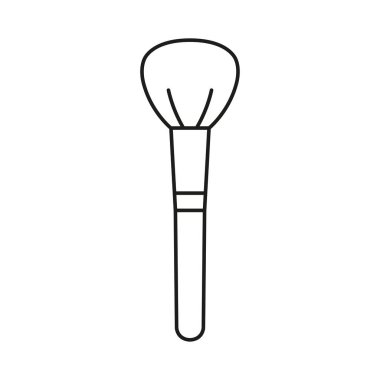 İzole fırça çizimi makyaj vektörü illüstrasyonu