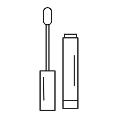 İzole kirpik makyaj vektörü çizimi