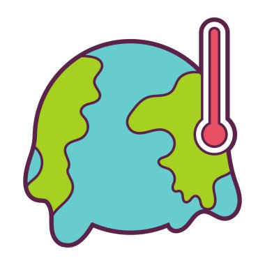 İzole iklim değişikliği canlandırılmış temiz enerji vektörü çizimi