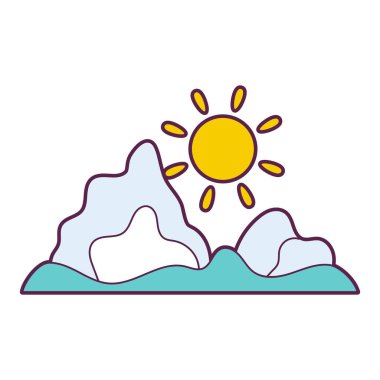 İzole edilmiş sıcak buz, temiz enerji vektörü çizimini canlandırdı