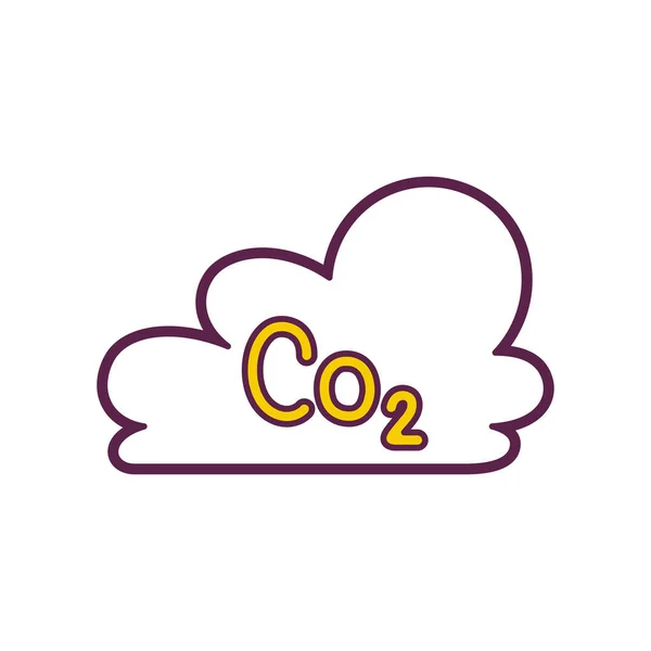 Izolovaný co2 cloud animovaný vektor čisté energie ilustrace — Stockový vektor