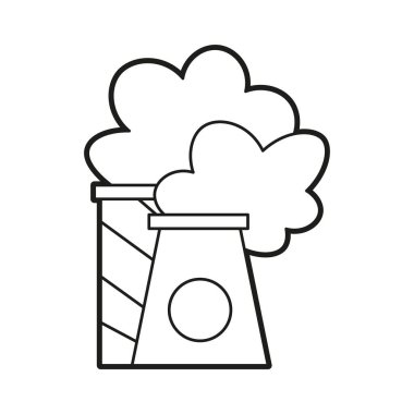 İzole edilmiş nükleer enerji canlandırılmış temiz enerji vektörü çizimi