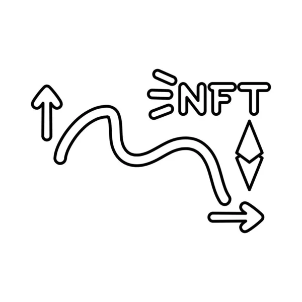 Geïsoleerd NFT icoon Digitaal transactieconcept Vecto — Stockvector