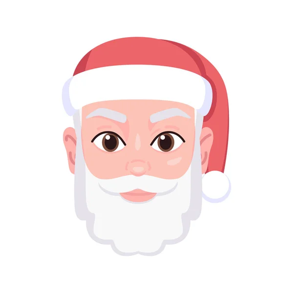 Aislado avatar de color de un hombre con un sombrero relacionado con la Navidad — Vector de stock