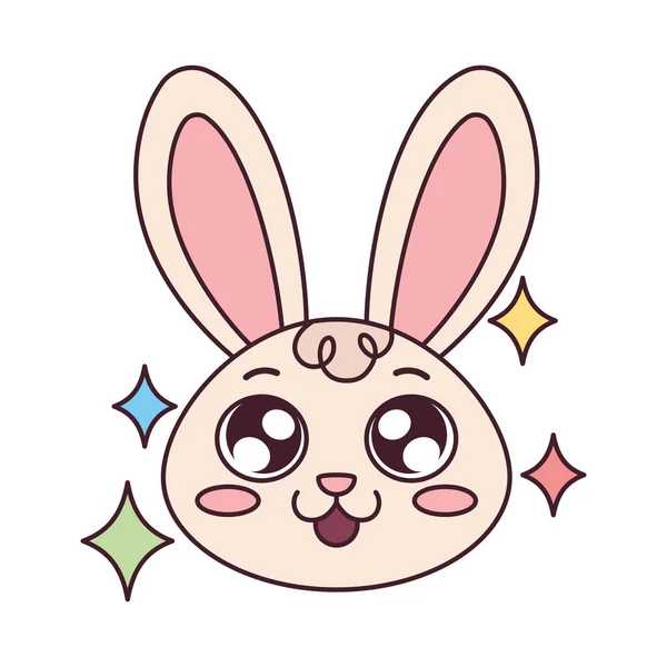 Isolated happy rabbit cartoon avatar Vector — Stock Vector