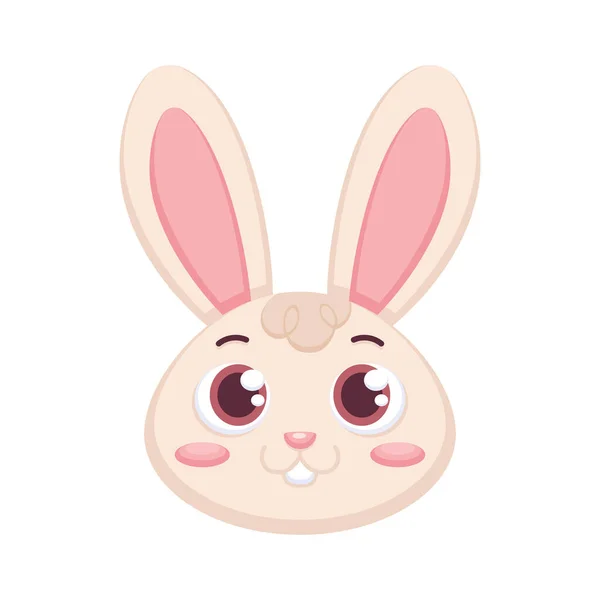 Isolated happy rabbit cartoon avatar Vector — Stock Vector