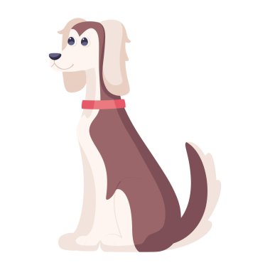 İzole edilmiş şirin köpek cins çizgi film Vektörü.