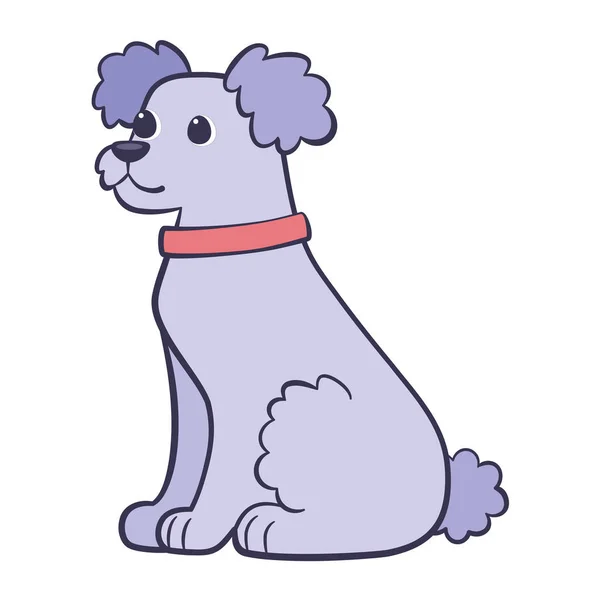 Απομονωμένα χαριτωμένα γαλλικά κανίς σκύλος φυλή κινουμένων σχεδίων Διάνυσμα — Διανυσματικό Αρχείο