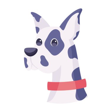 İzole edilmiş şirin Dalmaçyalı köpek cinsi çizgi film Vector