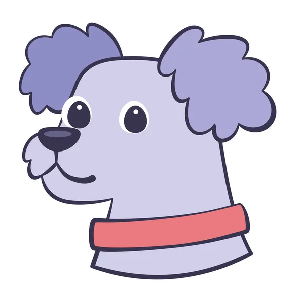 Isolado bonito francês poodle cão raça desenho animado Vector — Vetor de Stock