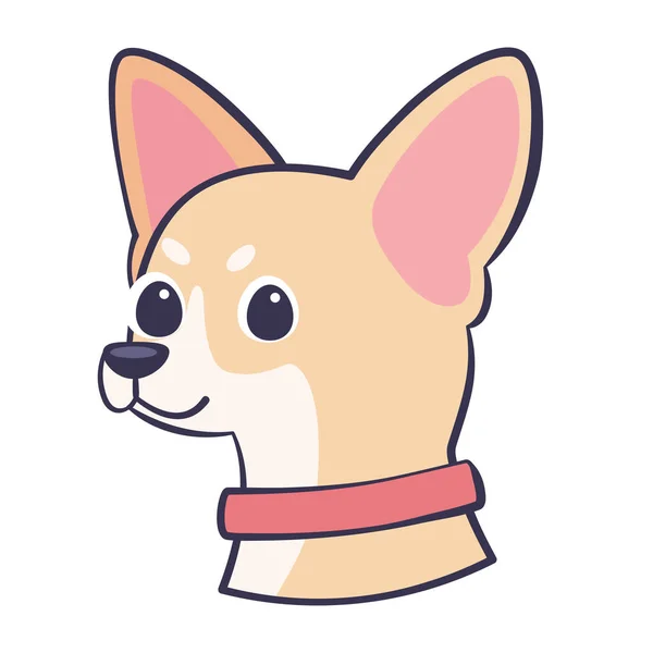 Geïsoleerde schattige chihuahua hond ras cartoon Vector — Stockvector