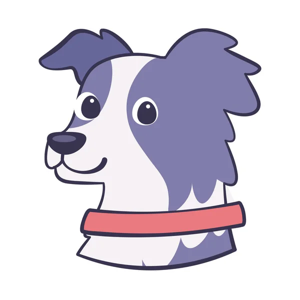 Isolato carino cane razza cartone animato vettoriale — Vettoriale Stock