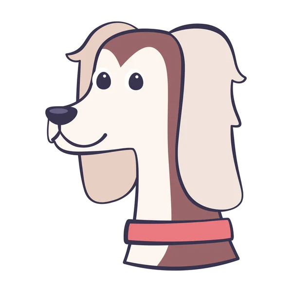 Isolato carino cane razza cartone animato vettoriale — Vettoriale Stock