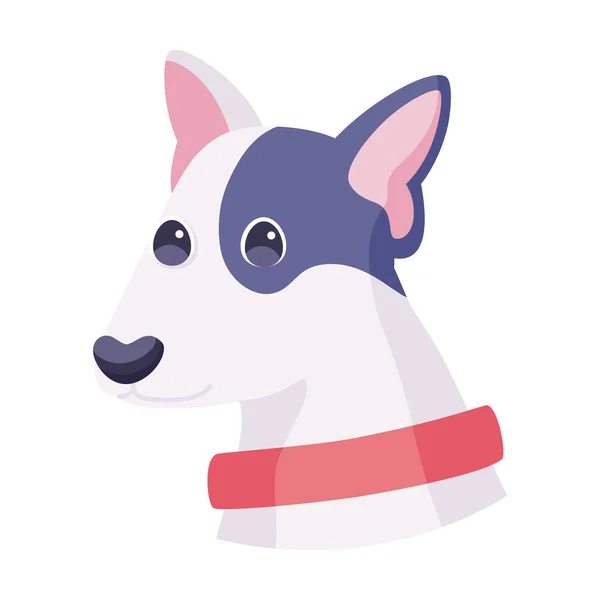 Ізольовані милий бультер'єр собака порода мультфільм Вектор — стоковий вектор