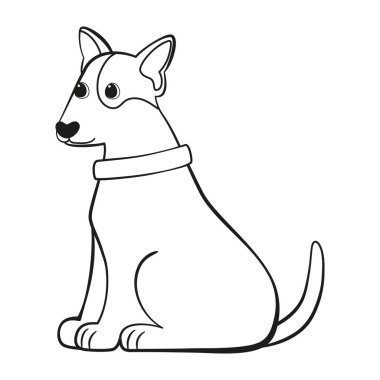 İzole edilmiş şirin köpek teriyeri çizgi film Vector 'u.