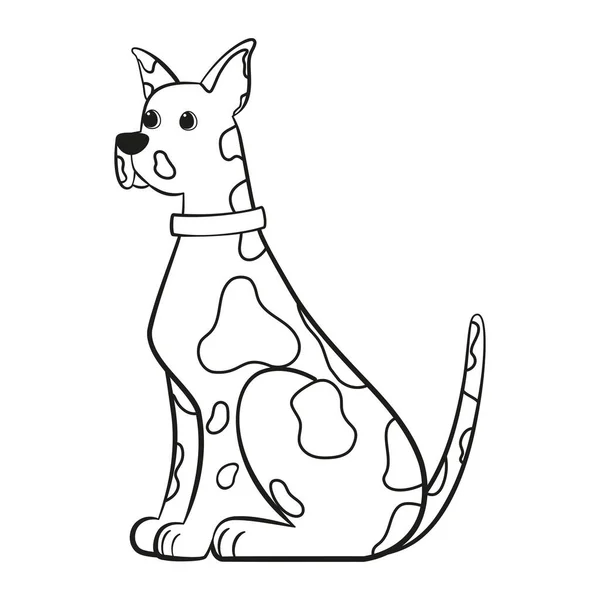 Изолированный милый далматинский вектор породы собак — стоковый вектор