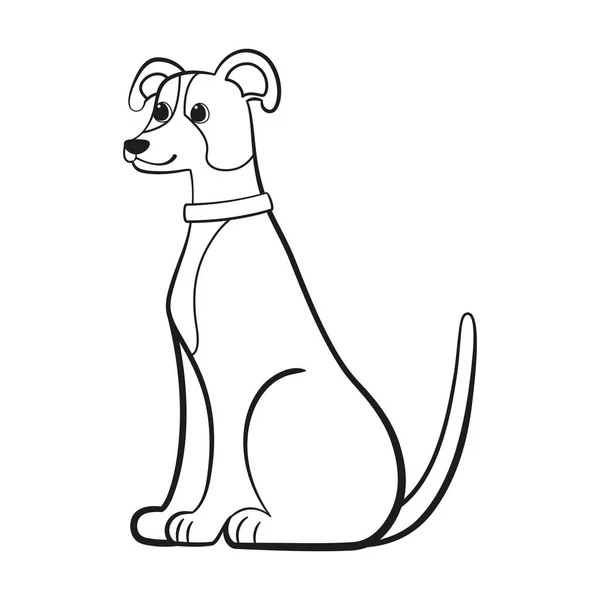 Isolierte süße italienische Windhund Hunderasse cartoon Vector — Stockvektor