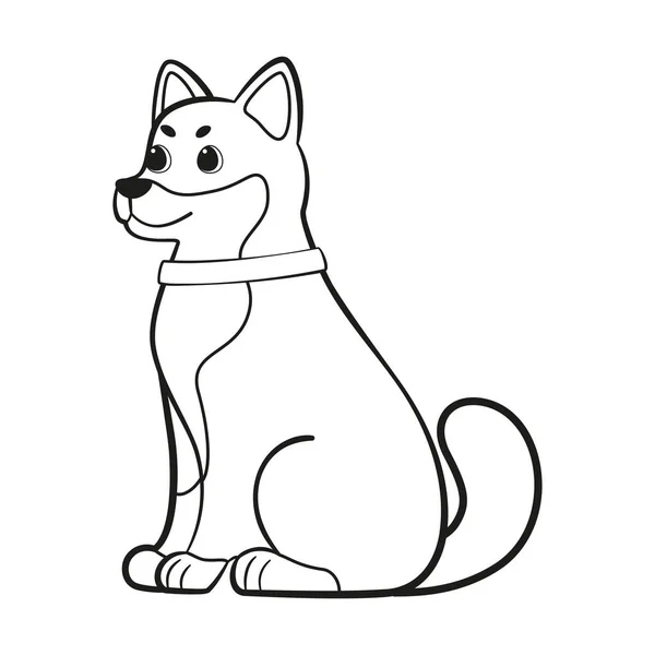 Aislado lindo corgi perro crianza dibujos animados vector — Vector de stock