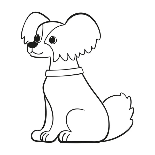 Isolado bonito affenhuahua cão raça desenho animado Vector — Vetor de Stock