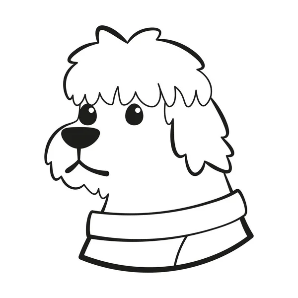 Isolé mignon chien de berger anglais chien de race dessin animé vecteur — Image vectorielle