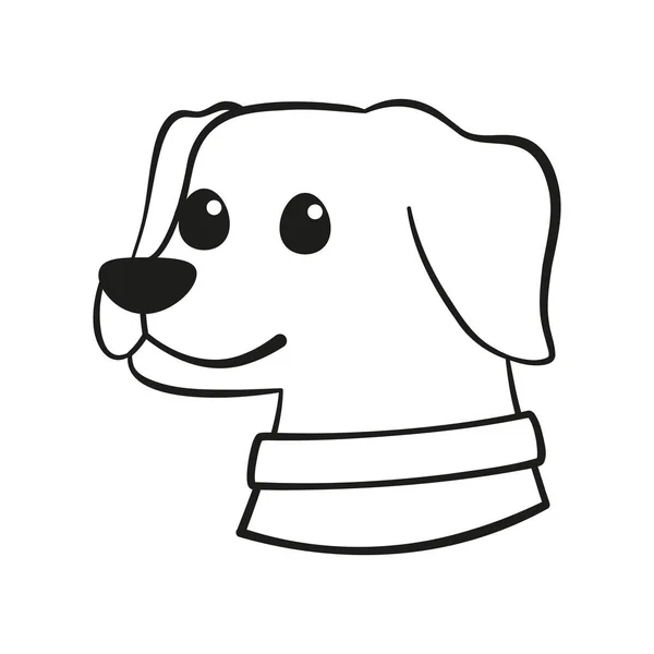 Aislado lindo labrador perro crianza dibujos animados vector — Archivo Imágenes Vectoriales