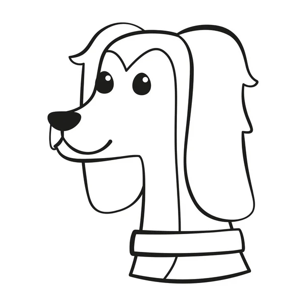 Isolé chien mignon race dessin animé vecteur — Image vectorielle