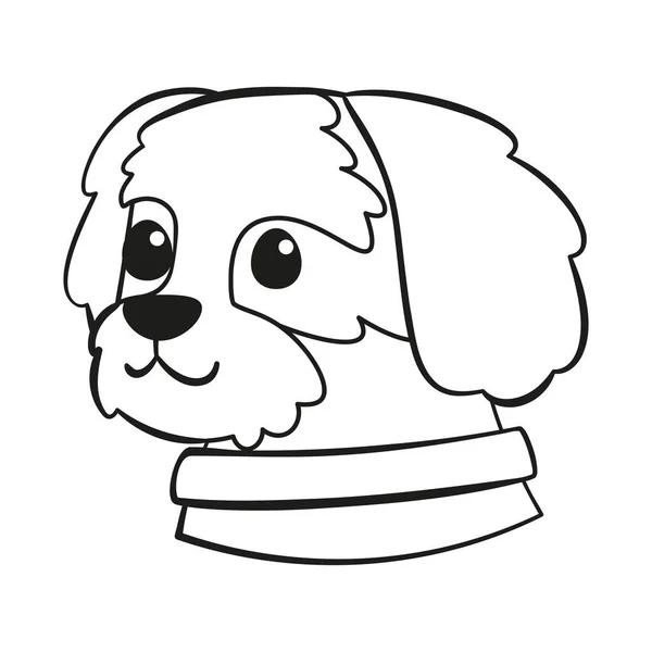 孤立したかわいいキャバリエ王チャールズ・スパニエル犬の品種漫画ベクトル — ストックベクタ