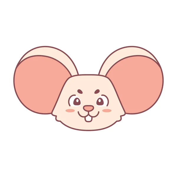 Изолированная милая крыса аватар Zodiac знак вектор — стоковый вектор