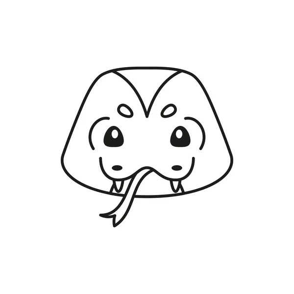 Izolovaný roztomilý had avatar znamení zvěrokruhu vektor — Stockový vektor