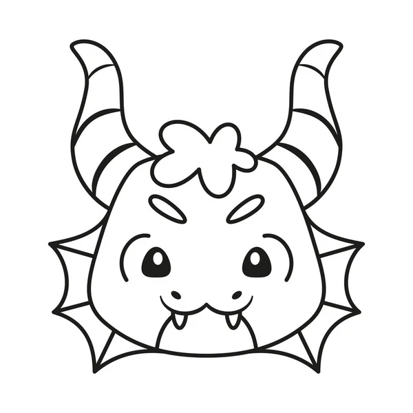 Isolado bonito dragão avatar signo do zodíaco Vector — Vetor de Stock