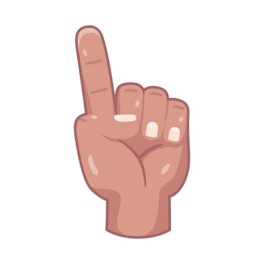 İzole edilmiş el karikatürü ikonu bir jest vektörü yapıyor