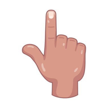 İzole edilmiş el karikatürü ikonu bir jest vektörü yapıyor