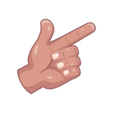 İzole edilmiş el karikatürü ikonu bir jest vektörü yapıyor