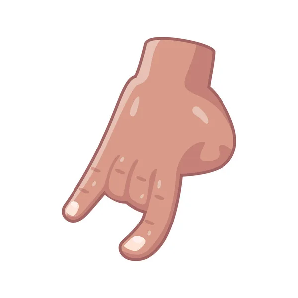 Isolated hand cartoon icon doing a gesture Vector — Stock Vector