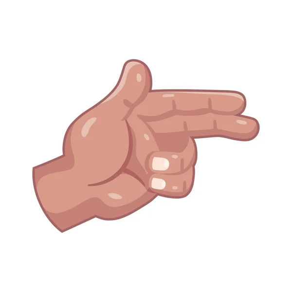 Isolé icône de dessin animé main faisant un geste vectoriel — Image vectorielle