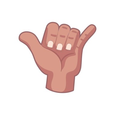 İzole edilmiş el karikatürü ikonu bir jest vektörü yapıyor