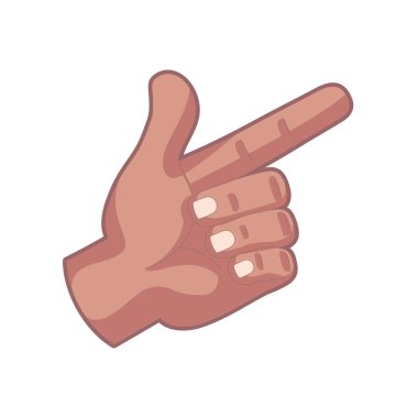 İzole edilmiş el karikatürü ikonu bir jest vektörü yapıyor