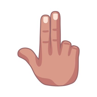 İzole edilmiş el karikatürü ikonu bir jest vektörü yapıyor