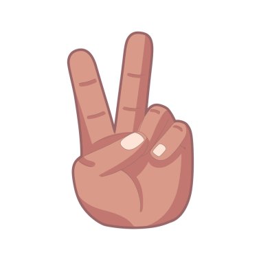İzole edilmiş el karikatürü ikonu bir jest vektörü yapıyor