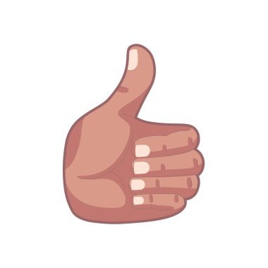 İzole edilmiş el karikatürü ikonu bir jest vektörü yapıyor