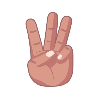 İzole edilmiş el karikatürü ikonu bir jest vektörü yapıyor