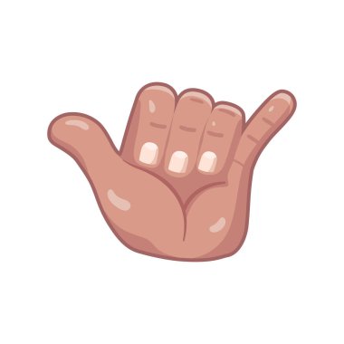 İzole edilmiş el karikatürü ikonu bir jest vektörü yapıyor