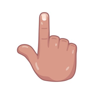 İzole edilmiş el karikatürü ikonu bir jest vektörü yapıyor