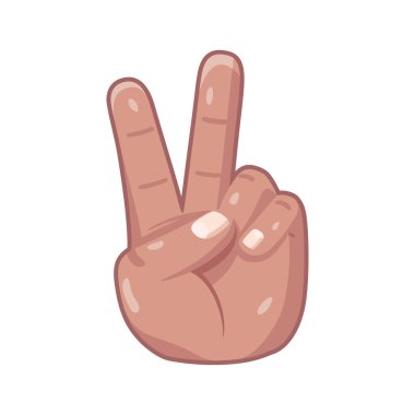 İzole edilmiş el karikatürü ikonu bir jest vektörü yapıyor
