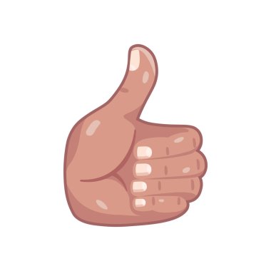 İzole edilmiş el karikatürü ikonu bir jest vektörü yapıyor