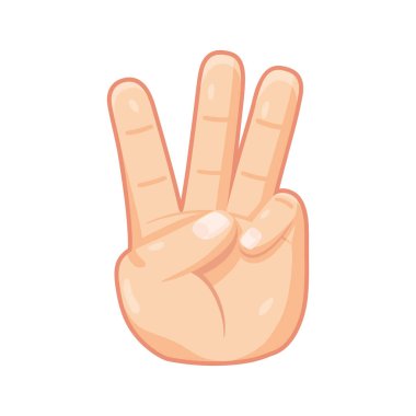 İzole edilmiş el karikatürü ikonu bir jest vektörü yapıyor