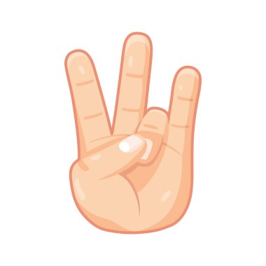 İzole edilmiş el karikatürü ikonu bir jest vektörü yapıyor