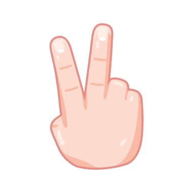 İzole edilmiş el karikatürü ikonu bir jest vektörü yapıyor