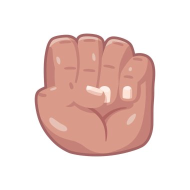 İzole edilmiş el karikatürü ikonu bir jest vektörü yapıyor