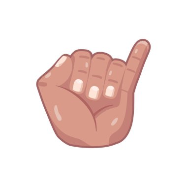 İzole edilmiş el karikatürü ikonu bir jest vektörü yapıyor